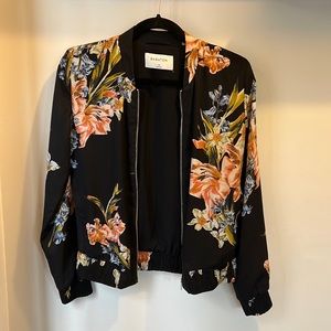 Aritzia floral bomber jacket